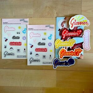 Glossier x2 sticker sheets and seasonal stickers